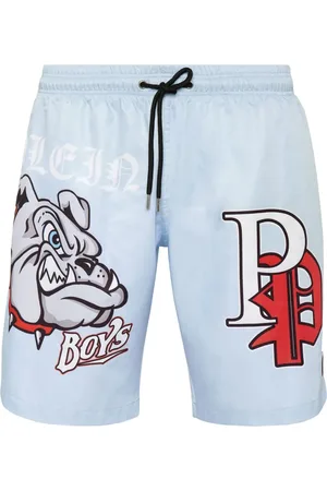 Philipp Plein Bulldogs-print swim shorts