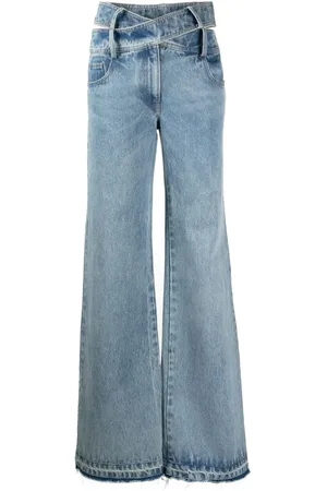 MONSE Criss-cross high-rise wide-leg jeans
