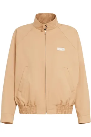 Marni Logo-patch cotton bomber jacket