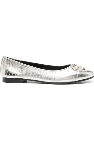 Tory Burch Cap-toe quilted ballerina shoes