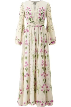 Giambattista Valli Pensées Sauvages silk maxi dress
