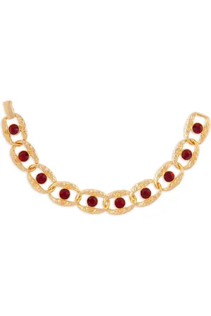 Susan Caplan 1980s crystal-embellished link bracelet