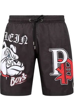 Philipp Plein Bulldogs-print swim shorts
