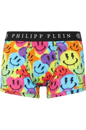 Soutong Men Underpants Print Wide Waistband Comfy Elastic Waist