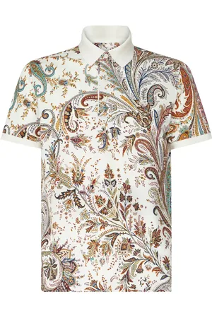 Etro Paisley-print cotton polo shirt