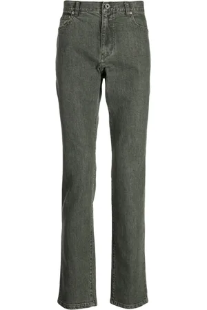 MAN ON THE BOON. Hairy mid-rise straight-leg jeans