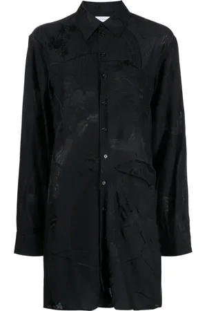 OFF-WHITE Floral-print long-sleeve minidress