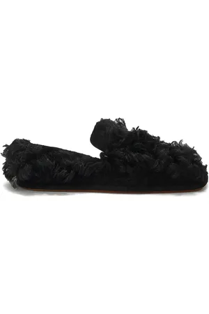 Jil Sander Round-toe shearling slippers