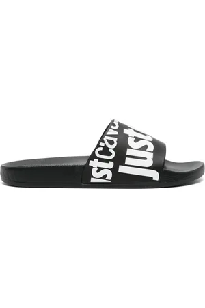 Roberto Cavalli Logo-embossed slides