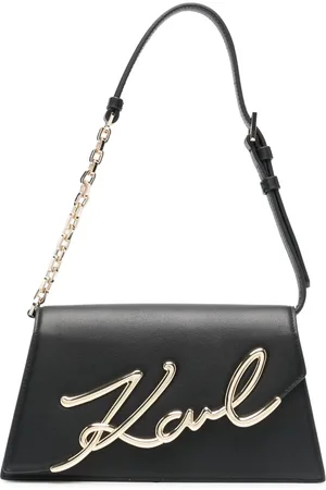 Karl Lagerfeld Signature leather shoulder bag