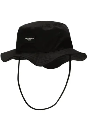 Dolce & Gabbana Logo-patch cotton-blend bucket hat