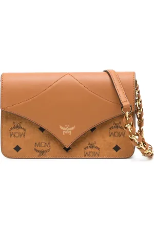 MCM Mini Diamond Visetos-print leather shoulder bag