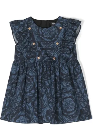 VERSACE Barocco-print cotton dress