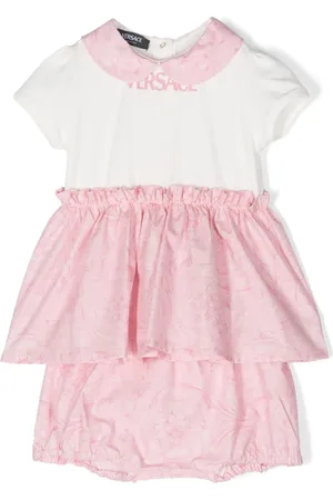 VERSACE Logo-print A-line dress