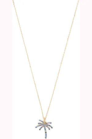 MAOR 18kt yellow Paradisa sapphire pendant necklace