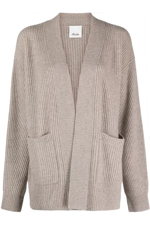 Allude Mélange-effect ribbed cardigan