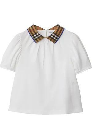 Burberry Check-collar cotton polo shirt