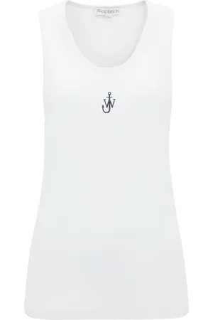J.W.Anderson Logo-embroidered cotton tank top