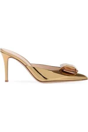 Gianvito Rossi Jaipur 85mm metallic mules