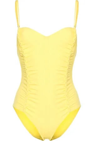 ULLA JOHNSON Sweetheart-neck ruched swimsuit
