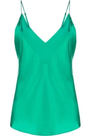 FORTE FORTE V-neck silk satin top