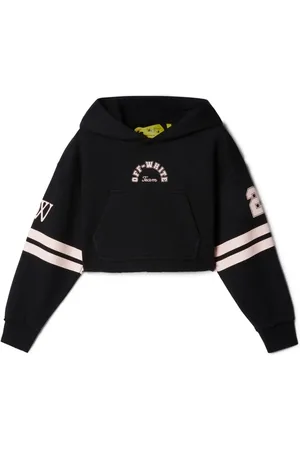 OFF-WHITE Team 23 cropped cotton hoodie