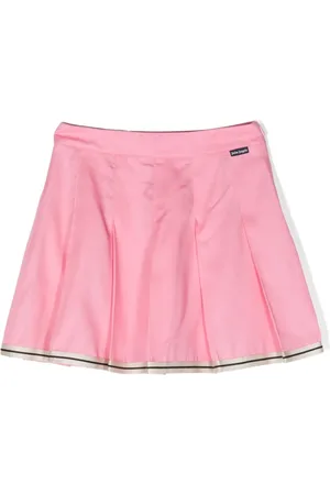 Palm Angels Stripe-trim pleated miniskirt