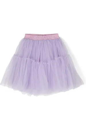 MONNALISA Logo-waistband tutu skirt