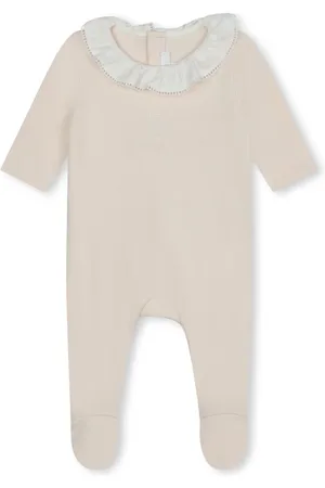 Chloé Logo-embroidered ruffled pyjamas