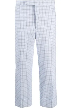 Thom Browne Backstrap-detail checked tailored trousers