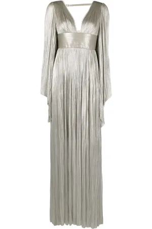 MARIA LUCIA HOHAN Harlow rhinestone-detail pleated maxi dress