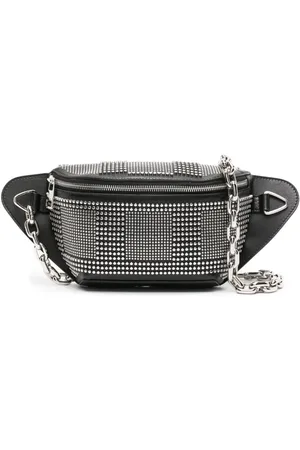 Alexander McQueen Stud-embellished leather messenger bag