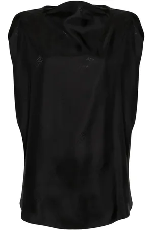 Maison Margiela Numbers-motif sleeveless blouse