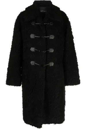 tout a coup Hook-fastening shearling coat