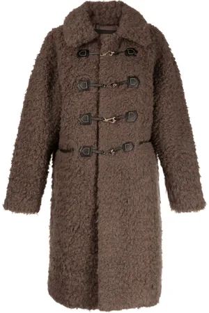 tout a coup Hook-fastening shearling coat