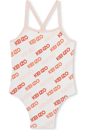 Kenzo Logo-print criss-cross swimsuit