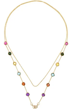 SwaytaSha 18kt yellow gold gemstone necklace