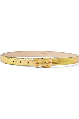 VERSACE Medusa Heritage crocodile-effect belt