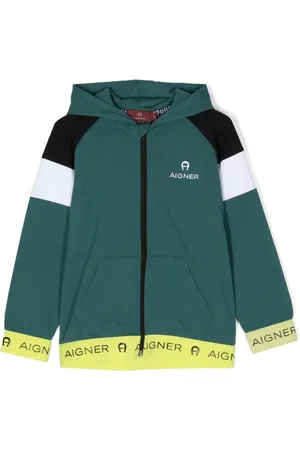 Aigner Logo-embroidered colour-block track jacket
