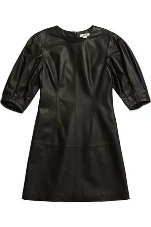 Jason Wu Balloon-sleeves short leather dress