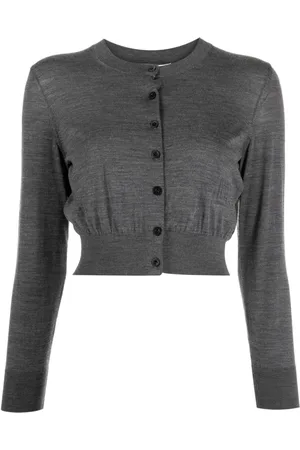 Alexander Wang Logo-embossed cropped cardigan