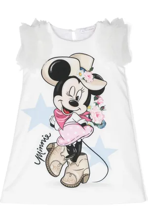 MONNALISA X Disney Minnie Mouse-print dress
