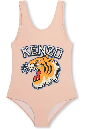 Kenzo Logo-print scoop-neck swimsuit