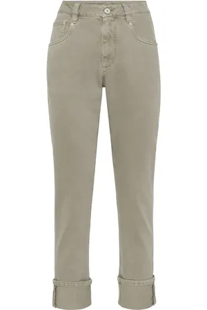 Brunello Cucinelli Monili-chain mid-rise straight-leg jeans