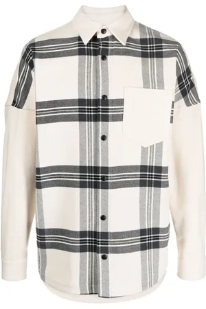 Palm Angels Logo-print checked overshirt