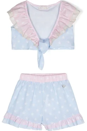 MONNALISA Star-print ruffled shorts set