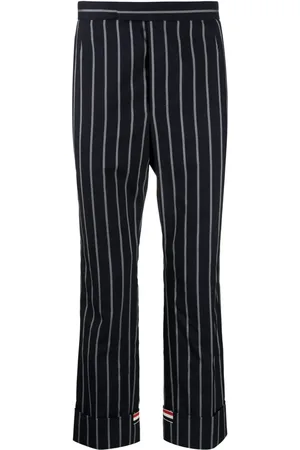 Thom Browne Striped straight-leg wool trousers