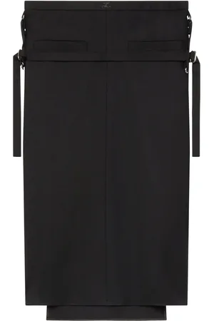 Courrèges Panelled virgin wool midi skirt