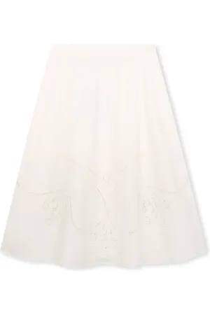 Chloé Broderie-anglaise A-line skirt