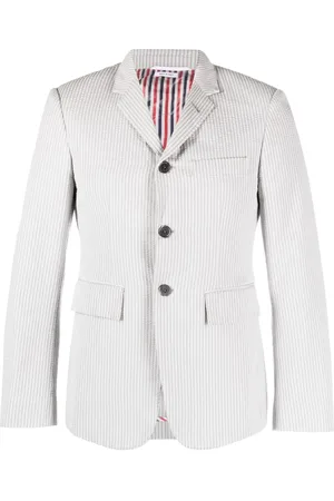 Thom Browne Stripe-print seersucker cotton blazer